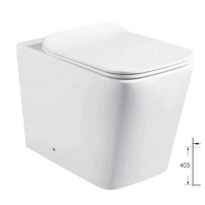 ELITE Back to wall toilet P-TRAP 18cm (without mechanism) 57x35x40.5cm Gazimağusa - изображение 1