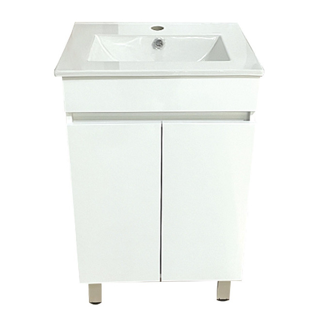 Bathroom furniture with wash basin and soft closing doors white 50x39x81cm Gazimağusa - изображение 1