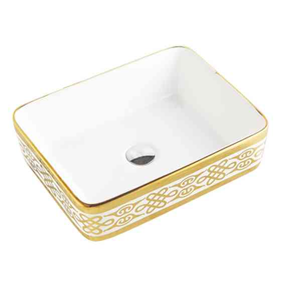 ELITE Wash basin gold with white 49x38x13cm Gazimağusa