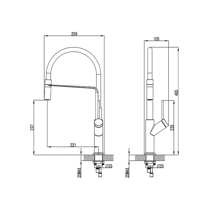 FION Easy pull out kitchen mixer Gazimağusa - photo 2