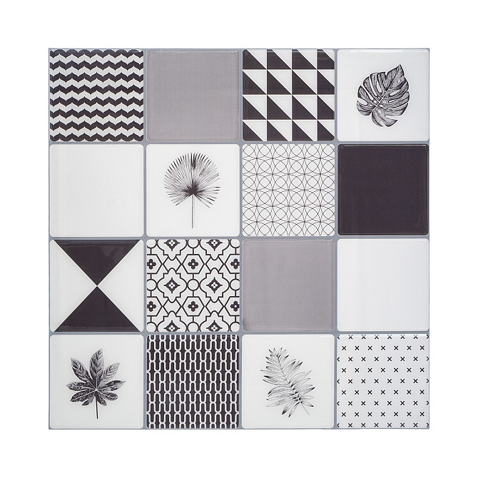 ATMOSPHERA Tiles stickers black - white 16 squares 25x25cm Gazimağusa - изображение 1