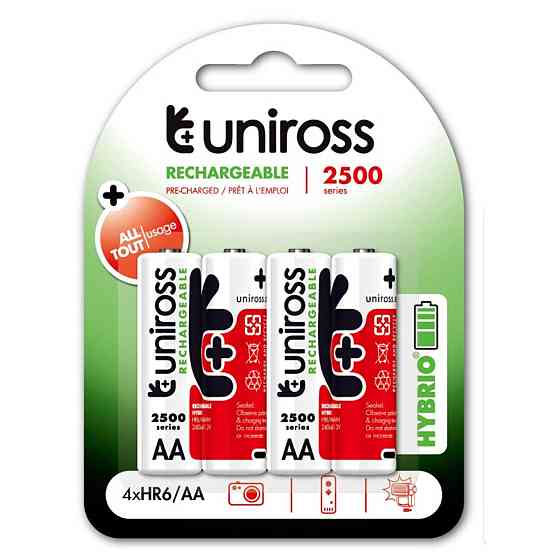 UNIROSS AA 2500 Hybrio rechargeable battery 4pcs Gazimağusa