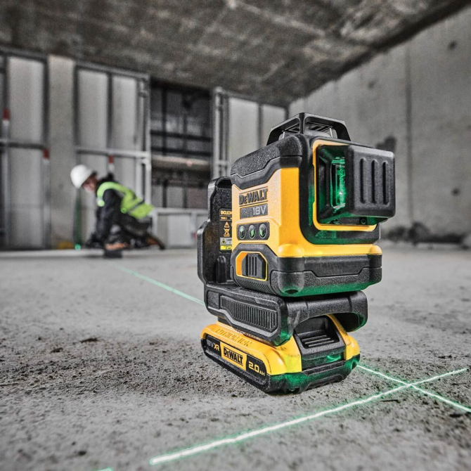 DEWALT Cordless 3 X 360 compact multiline laser level kit 18V - DCLE34031D1-QW Gazimağusa - изображение 2