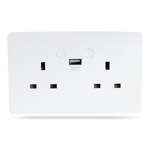 WOOX R4053 WIFI Smart wall socket 2 X UK & 1XUSB 2.4 Gazimağusa - изображение 1