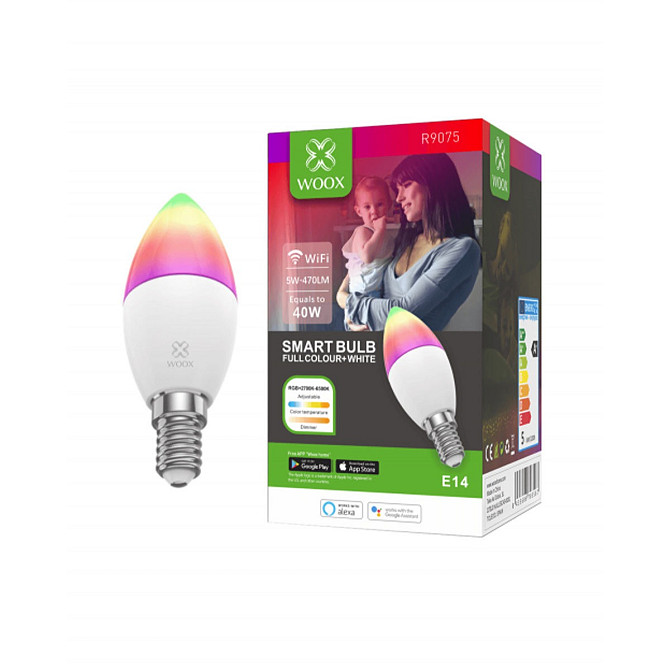 WOOX Smart LED Bulb RGB & CCT R9075 E14 5W Wi-Fi Gazimağusa - изображение 4