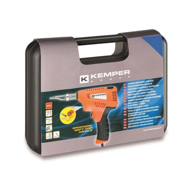 KEMPER Professional Instant soldering gun 200W set, up to 500 °C, orange  - photo 3