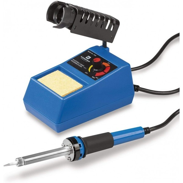 KEMPER Adjustable soldering iron station 0-48W up to 400 °C, blue  - photo 1