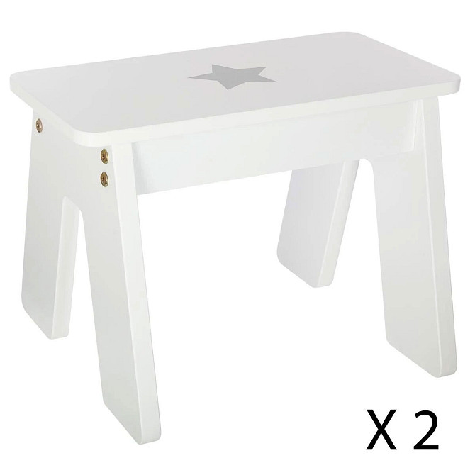ATMOSPHERA Children set table with 2 stools wooden white Gazimağusa - изображение 5