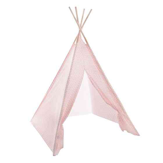 ATMOSPHERA Teepee pink for children polyester with wooden frame 120x120x160cm Gazimağusa