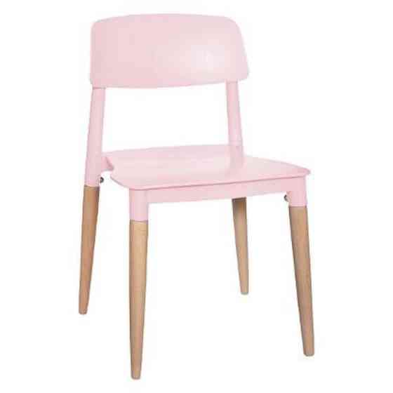 Pink children chair with wooden legs 31x32.5x52cm Gazimağusa
