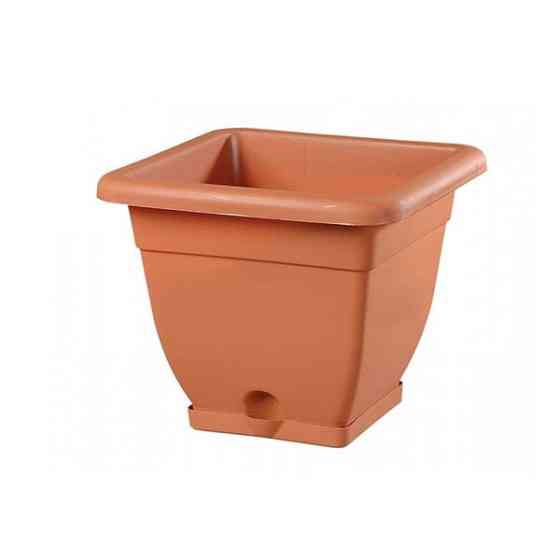 GI square flower pot with plate 20x20x16cm Gazimağusa