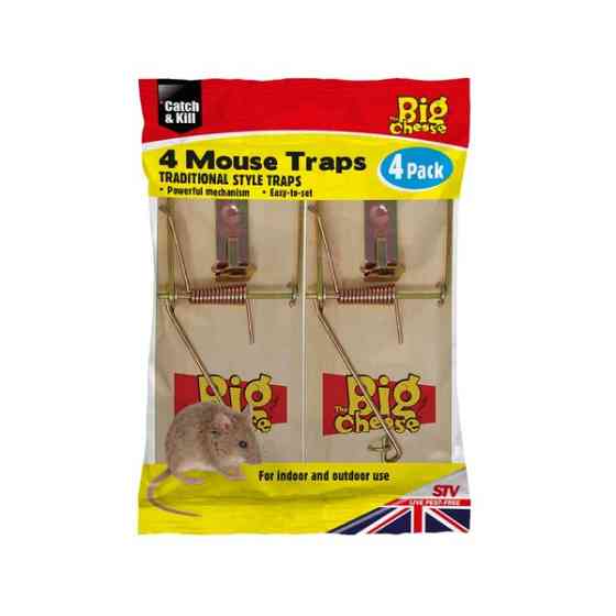 BIG CHEESE Wooden Mouse Trap 4pcs Gazimağusa