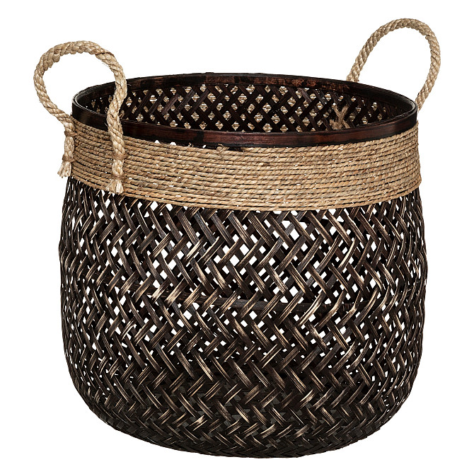 ATMOSPHERA Bamboo basket black with handles 37x34cm Gazimağusa - photo 1