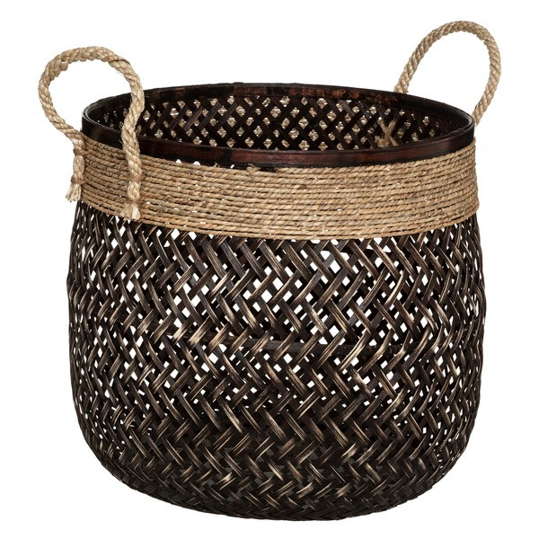 ATMOSPHERA Bamboo basket black with handles 30x24cm Gazimağusa - изображение 1
