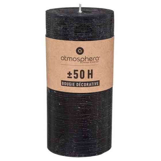 ATMOSPHERA Rustic black candle O6.8x14cm Gazimağusa