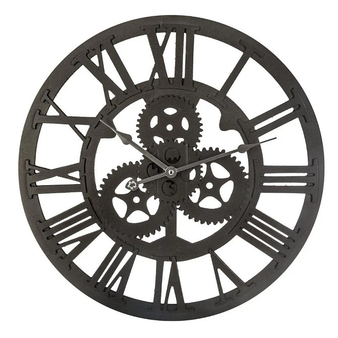 ATMOSPHERA Wall clock wooden mechanism black 45x5.5cm Gazimağusa - изображение 1