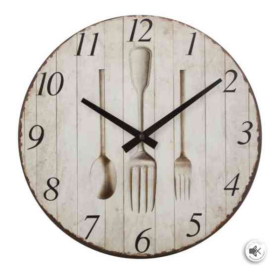 ATMOSPHERA Kitchen wall clock wooden 28.5x3.8cm Gazimağusa