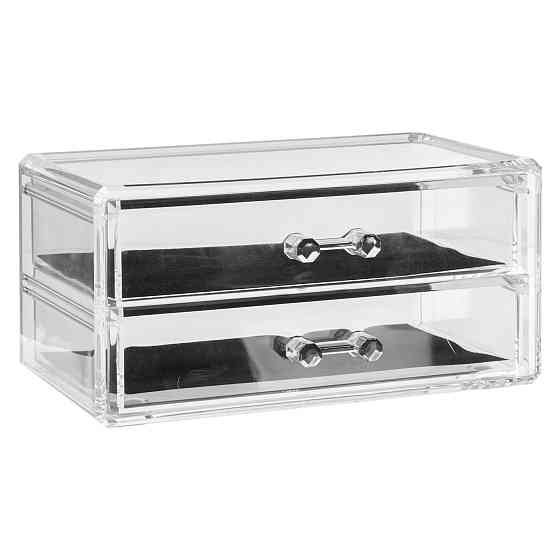 FIVE Jewelry box transparent box with 2 drawers 18.8x9.3x11.6cm Gazimağusa