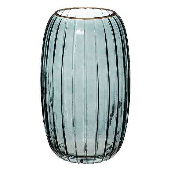 ATMOSPHERA Ribbed Glass Vase O14, 9 x H25 cm Gazimağusa