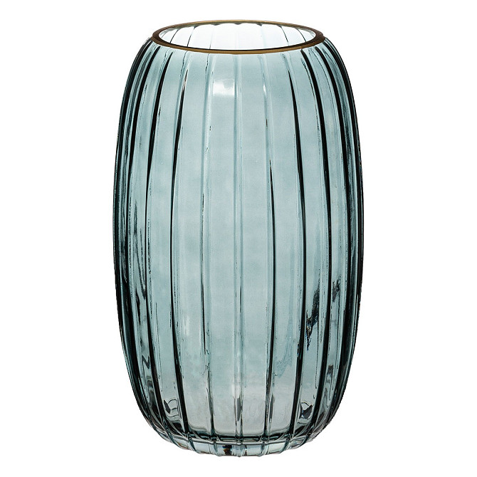 ATMOSPHERA Ribbed Glass Vase O14, 9 x H25 cm Gazimağusa - photo 1