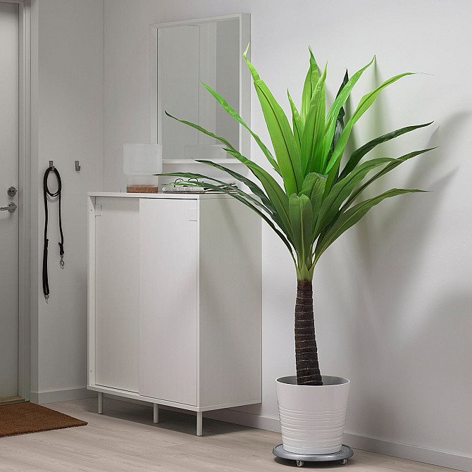 ФЕЙКА искусственное комнатное/уличное горшечное растение/пальма, 24 см Gazimağusa - изображение 3