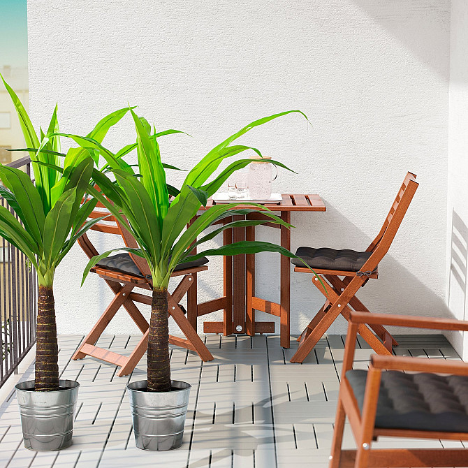 ФЕЙКА искусственное комнатное/уличное горшечное растение/пальма, 24 см Gazimağusa - изображение 2