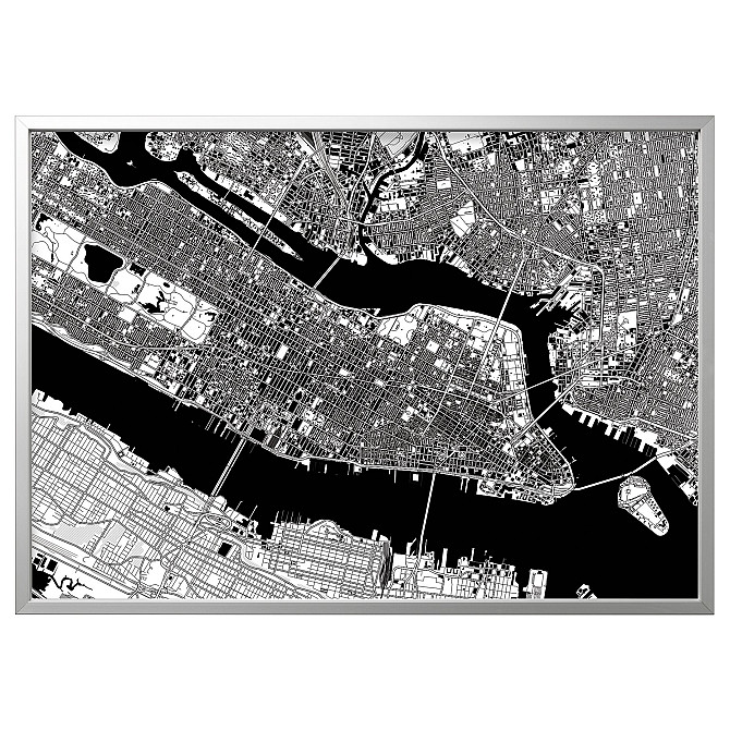 BJORKSTA painting/Manhattan from above, 140x100 cm Gazimağusa - photo 1