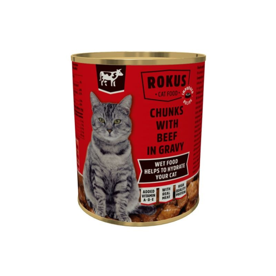 ROKUS CATFOOD BEEF IN GRAVY FOR ADULT Gazimağusa