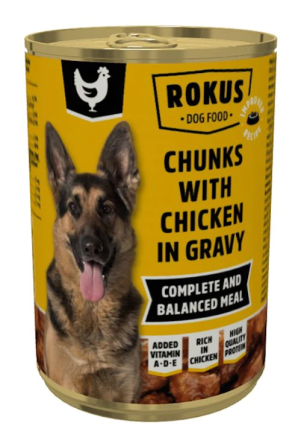 ROKUS DOG FOOD CHICKEN IN GRAVY FOR ADULT Gazimağusa