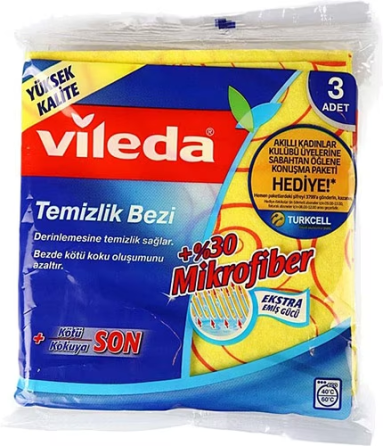 VILEDA CLOTH 30% MF FLAT 3-WAY CLEAN. 80 LI Gazimağusa