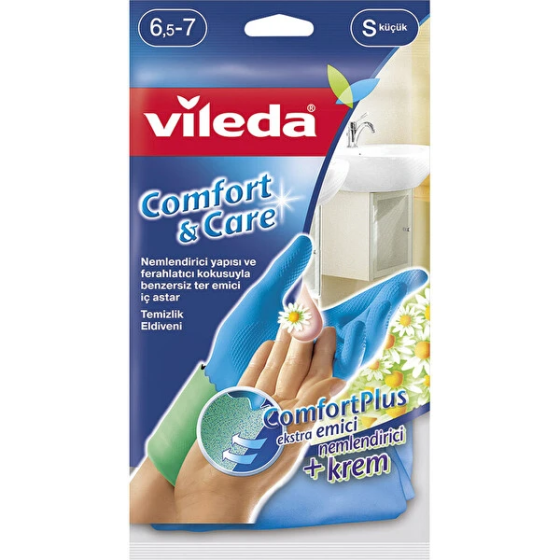 VILEDA GLOVES COMFORT&CARE (SMALL)-BLUE COMFORT Gazimağusa