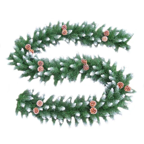 Snowy green Christmas garland with pine cones 270cm Gazimağusa - изображение 1