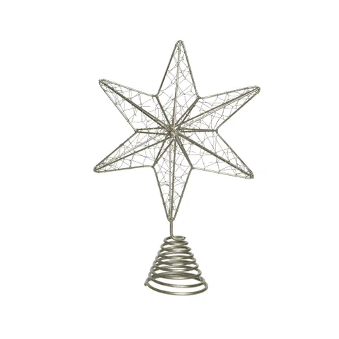 Christmas tree topper wire star silver 24cm Gazimağusa - изображение 1