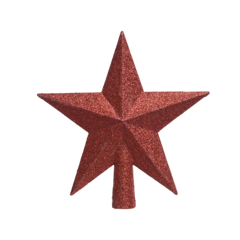 Christmas tree topper plastic star red 19cm Gazimağusa