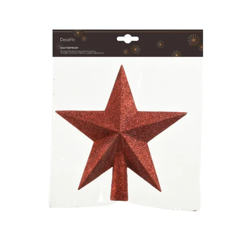 Christmas tree topper plastic star red 19cm Gazimağusa - изображение 2
