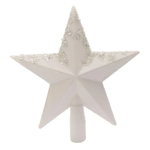 Christmas tree topper plastic star silver 19cm Gazimağusa