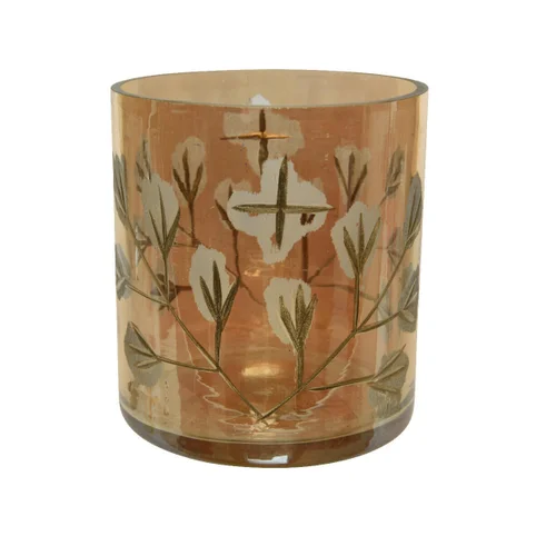 Christmas decorative candle holder glass gold 7cm Gazimağusa