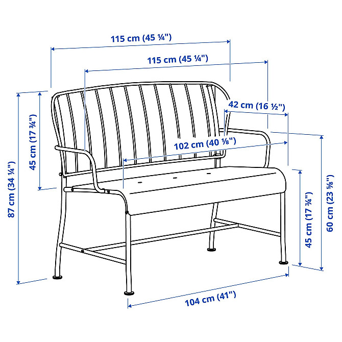 LACK (two-seater sofa, outdoor) Gazimağusa - photo 7