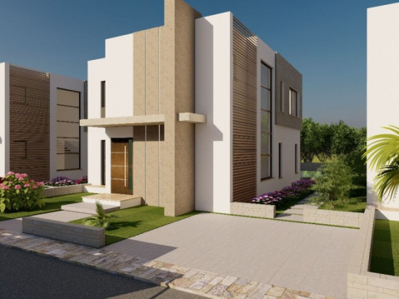 Twin houses 1+1, 2+1, 3+1 and duplex houses 3+1 in a complex in Otyuken Yeni İskele