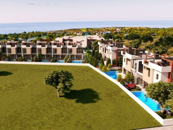 Villas under construction with sea views between Kucuk Erenkoy and Tatlisu Gazimağusa
