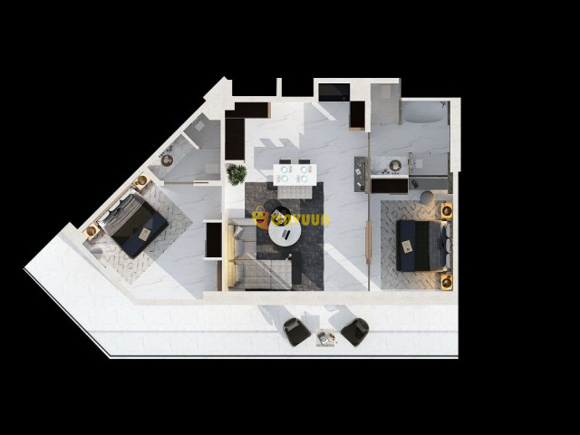 2+1 Flat for Sale in Querencia B-C-D Block Yeni İskele - изображение 8