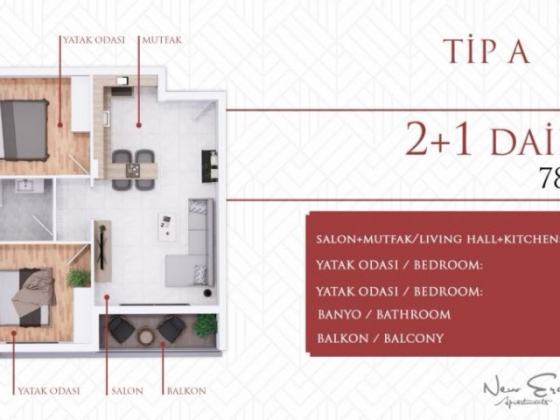 2+1 Famagusta FOR SALE, NEW AND AVAILABLE Gazimağusa