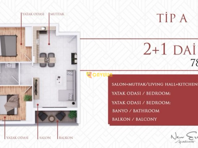 2+1 Famagusta FOR SALE, NEW AND AVAILABLE Gazimağusa - photo 6