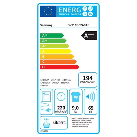 Heat pump dryer SAMSUNG DV-91CGC2A0AEEN Gazimağusa