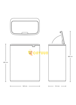 Brabantia Bo Touch Bin recycle duo waste bin with lid Gazimağusa - photo 5