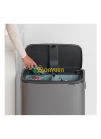 Brabantia Bo Touch Bin двойная корзина для мусора с крышкой Gazimağusa - изображение 4