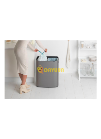 Brabantia Bo Touch Bin двойная корзина для мусора с крышкой Gazimağusa - изображение 6