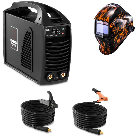 Electrode welding machine – 250 A – 230 V IGBT + Welding helmet – Firestarter 500 – ADVANCED SERIES Gazimağusa