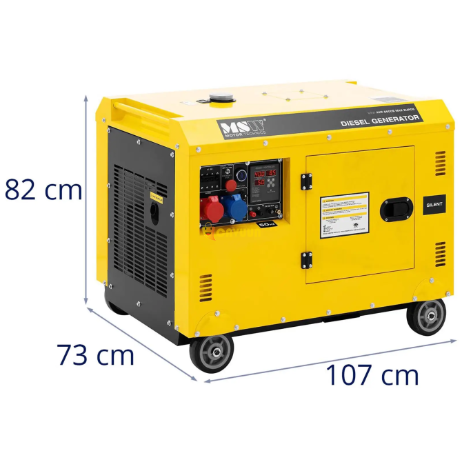 Emergency generator diesel - 7220 / 8500 W - 30 L - 240/400 V - mobile - AVR - Euro 5 Gazimağusa - photo 8