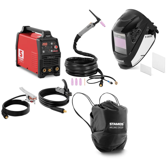 Welding set - TIG welder - 200 A - pulse - digital - welding helmet X-Basic Gazimağusa